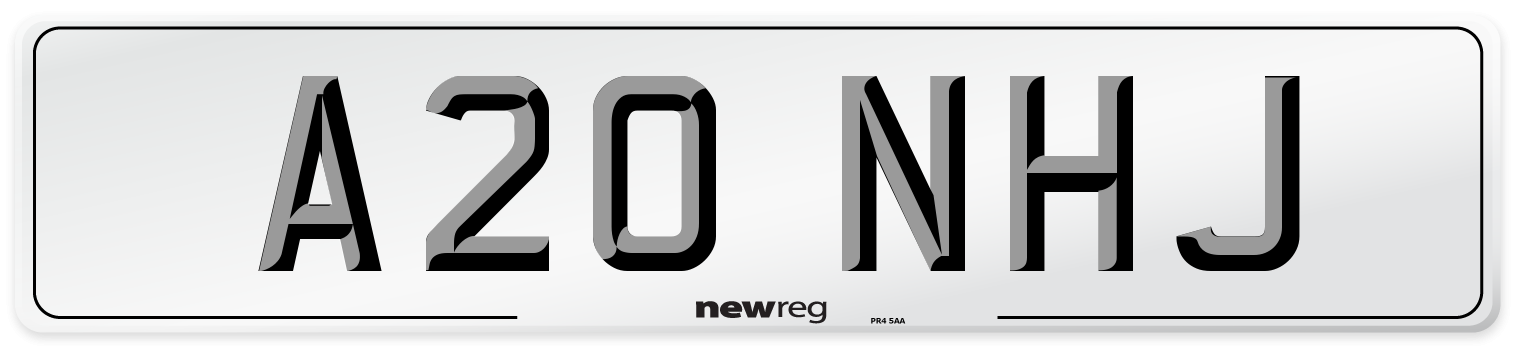 A20 NHJ Number Plate from New Reg